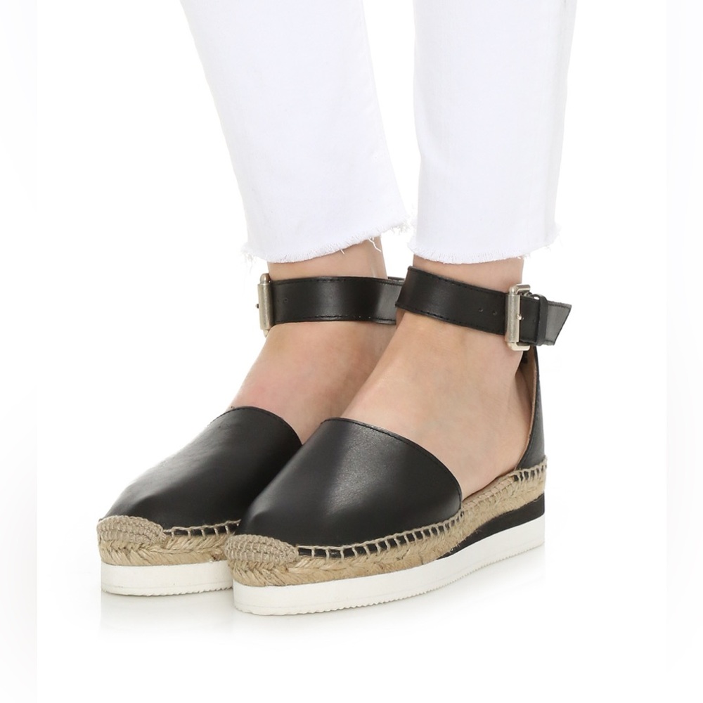 See By Chloe Glyn Black Slight Platform Espadrilles.